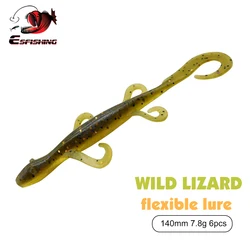 ESFISHING Señuelo lagarto salvaje 140 mm de silicona para lucio