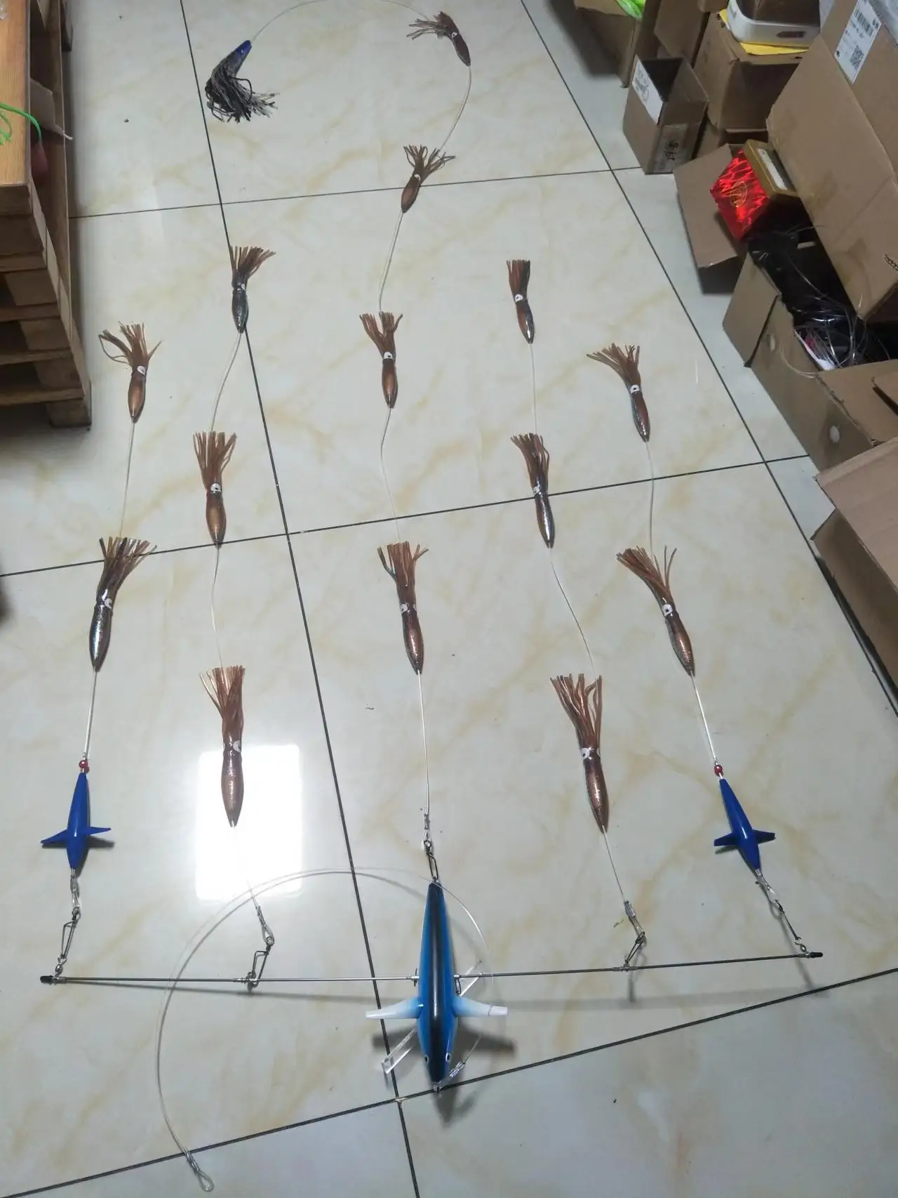 Spreader Bars Bird Splashbar para Marlín y Atún, instalación derecha