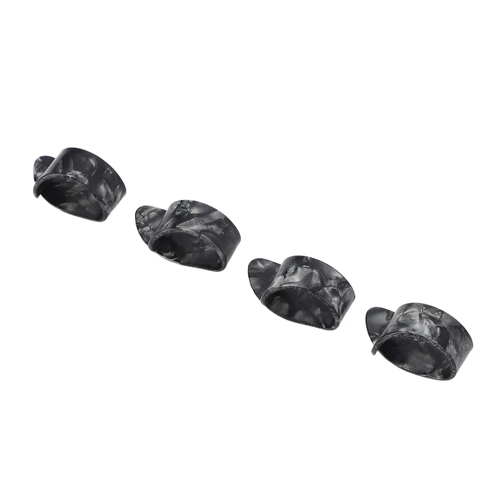 Set de púas de bajo ajustables metal-celuloide plata y negro - imagen 2