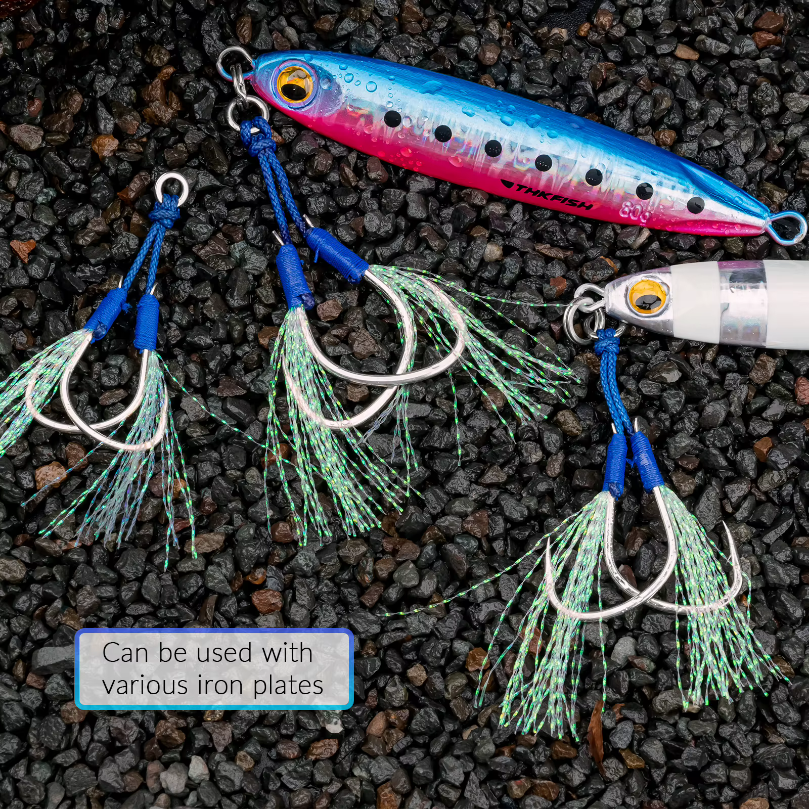 Anzuelos de asistencia THKFISH – Acero carbono con púas para jigging - imagen 5