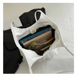 Bolsa tote de encaje veraniego con gran capacidad y bandolera