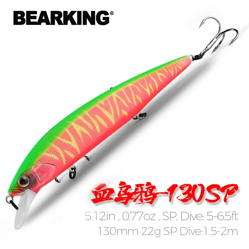 BEARKING Señuelo Wobbler Pececillo – Colores surtidos y peso tungsteno - imagen 3