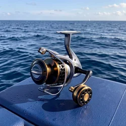 Carrete de agua dulce con Baitrunner y manivela CNC para lubina