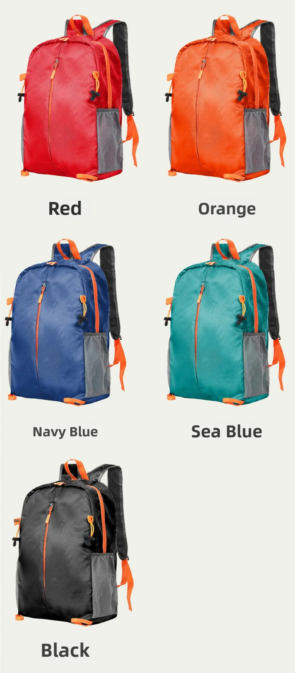 Bolsa plegada y transportable
