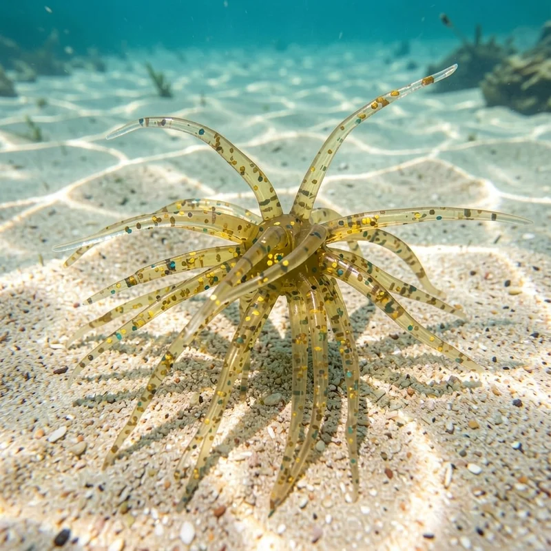 Señuelo blando tipo erizo de mar flotante TPE para pesca costera