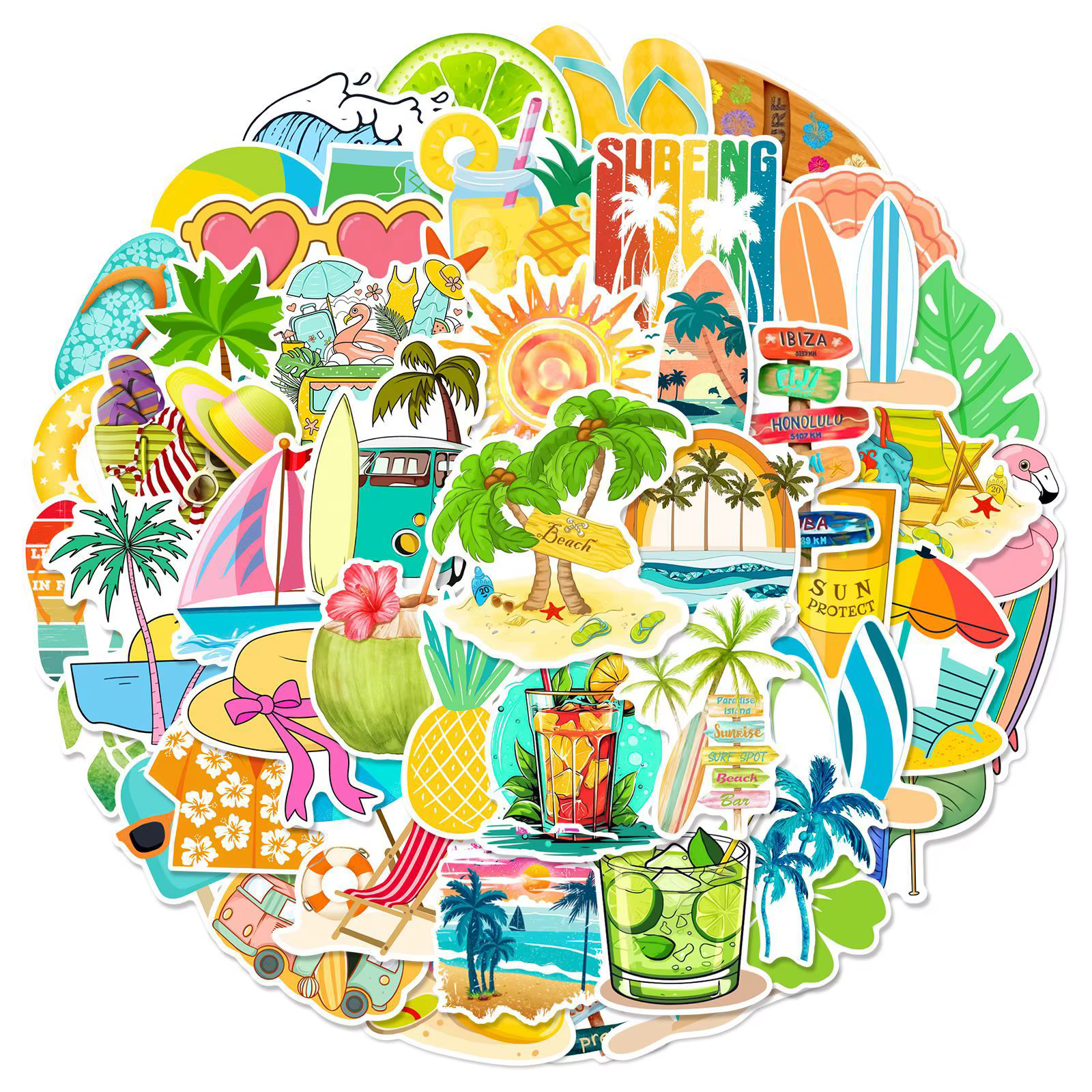 Pegatinas de pesca impermeables – Diseños animados - imagen 3