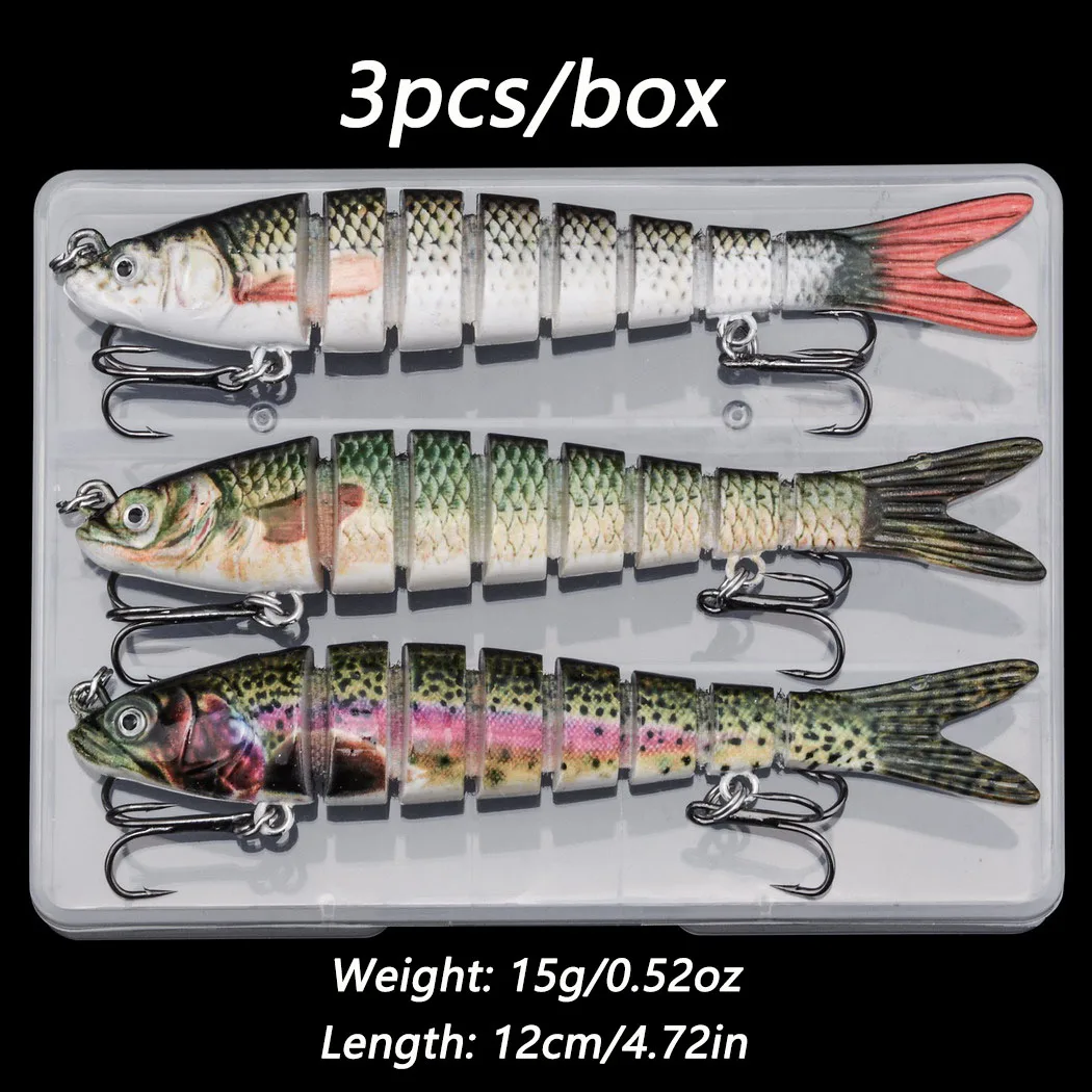 Crankbait articulados de 8 segmentos - Señuelo duro 10-14 cm