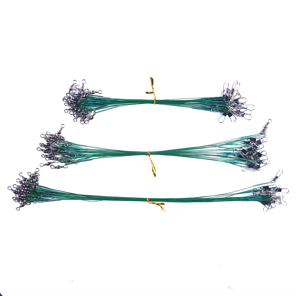 Línea de Acero Anti-Mordeduras con Eslabón para Lubina y Lúcio - imagen 3