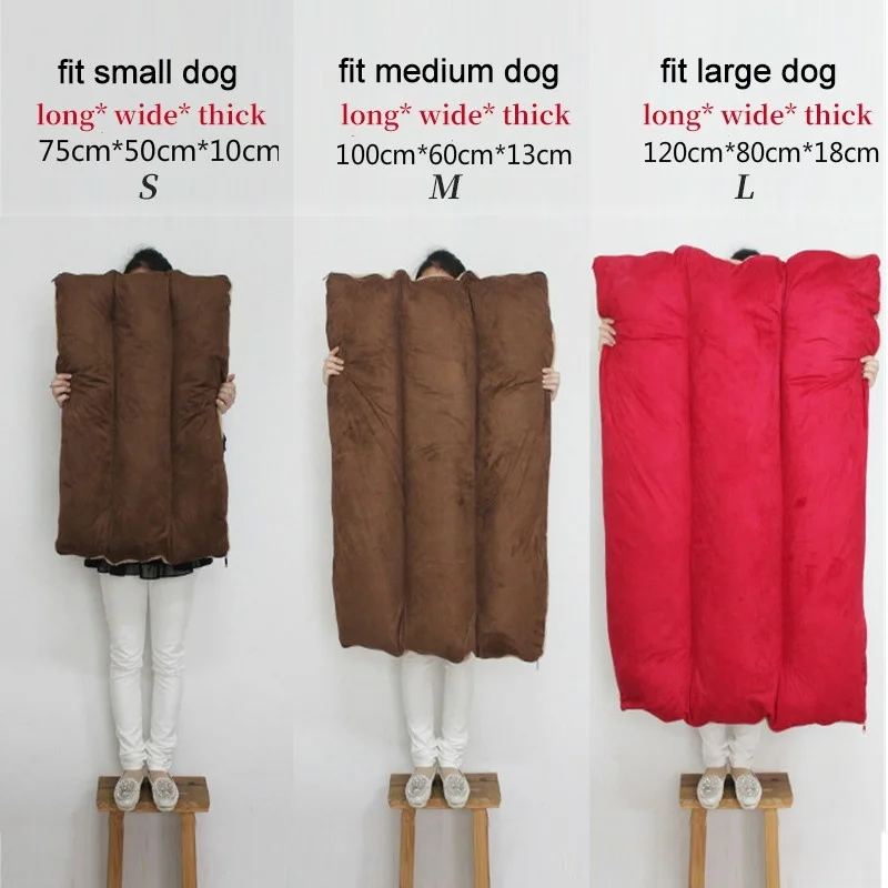 Cama de felpa cálida para mascotas en color beige