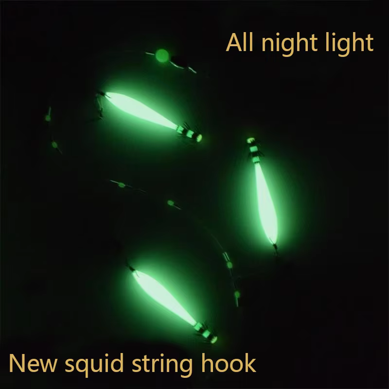 Calamar Artificial Luminoso de Madera para Pesca en Profundidad - imagen 4
