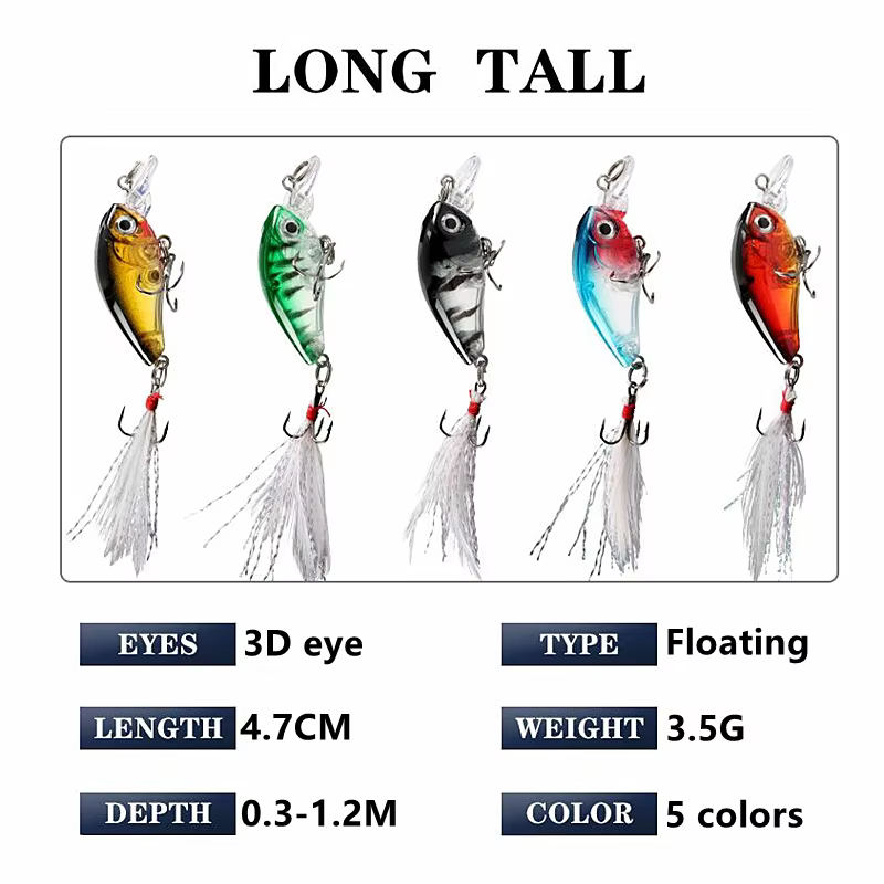 Crankbait flotante Minnow 4,7cm para lucio - imagen 3