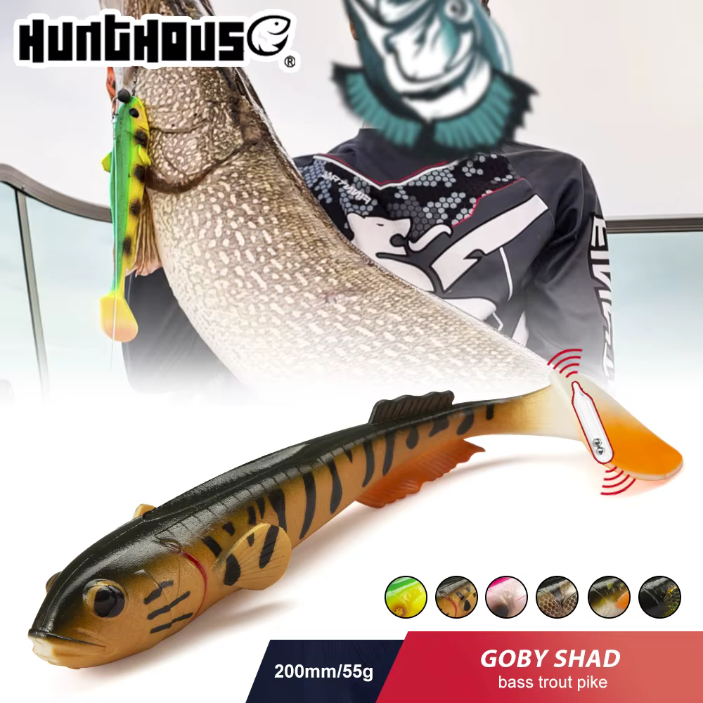Hunthouse 3D Goby Shad Pro 55g – Señuelo wobbler sinking para lucio