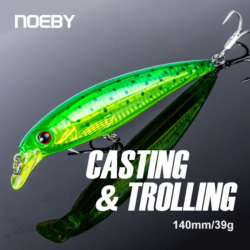 Noeby Trolling Minnow señuelo flotante para pesca de arrastre
