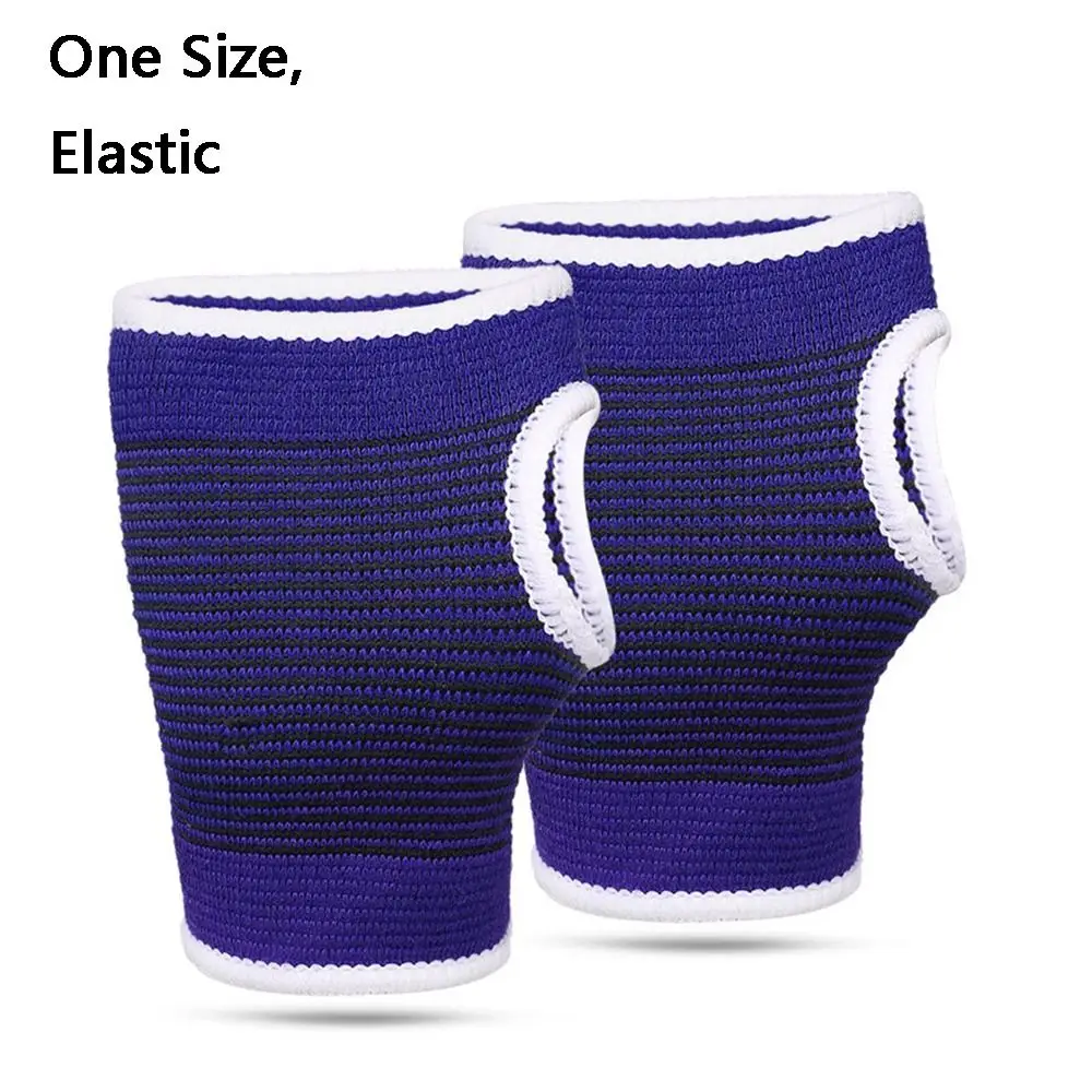Muñequera azul elástica para gimnasio