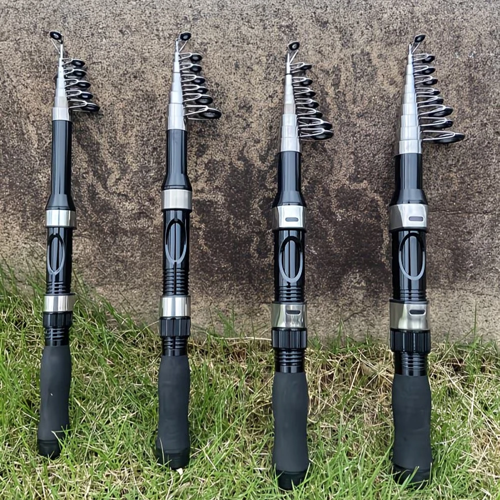 Caña telescópica de spinning mini portátil para pesca de carpa