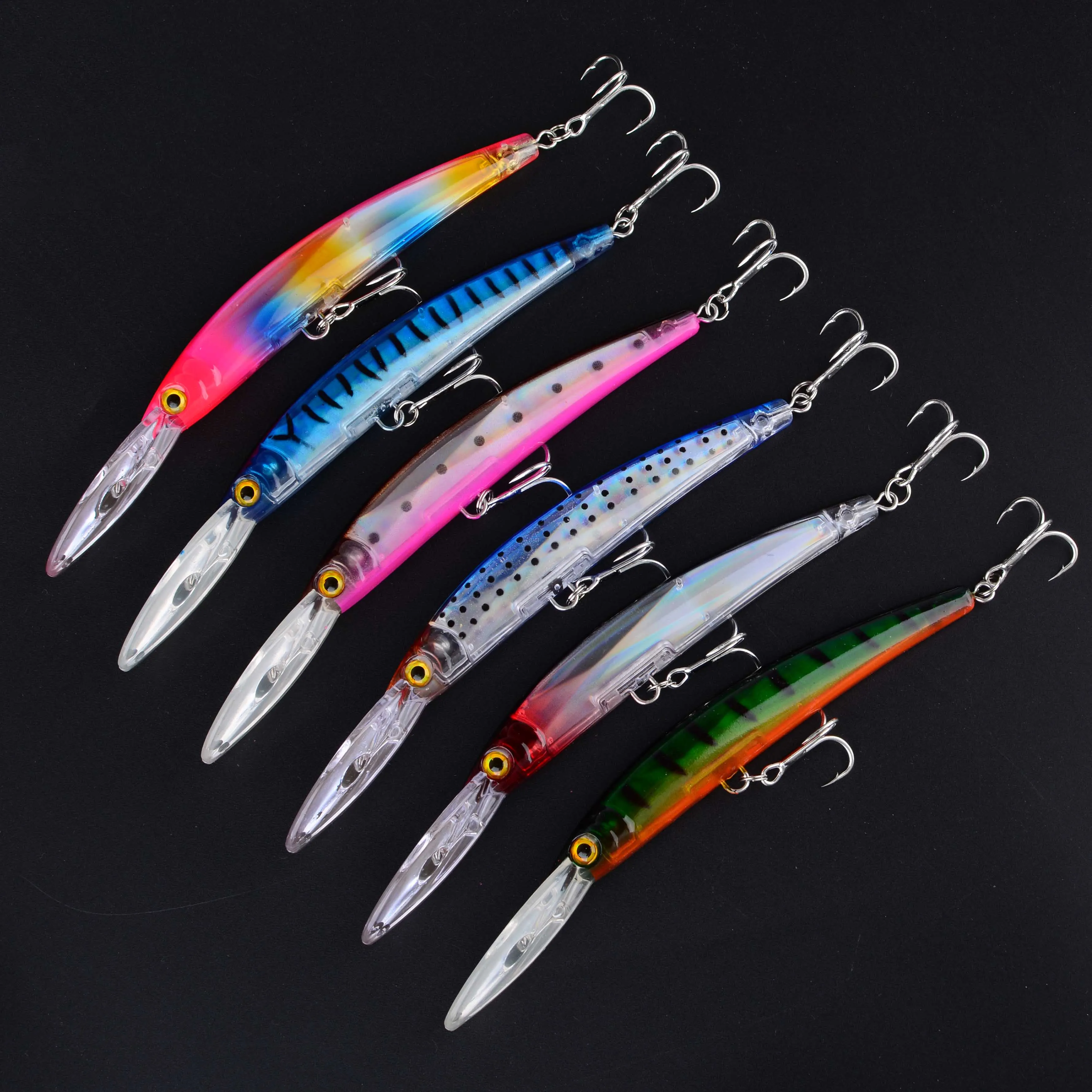 Señuelo Minnow flotante láser grande para trolling en agua salada