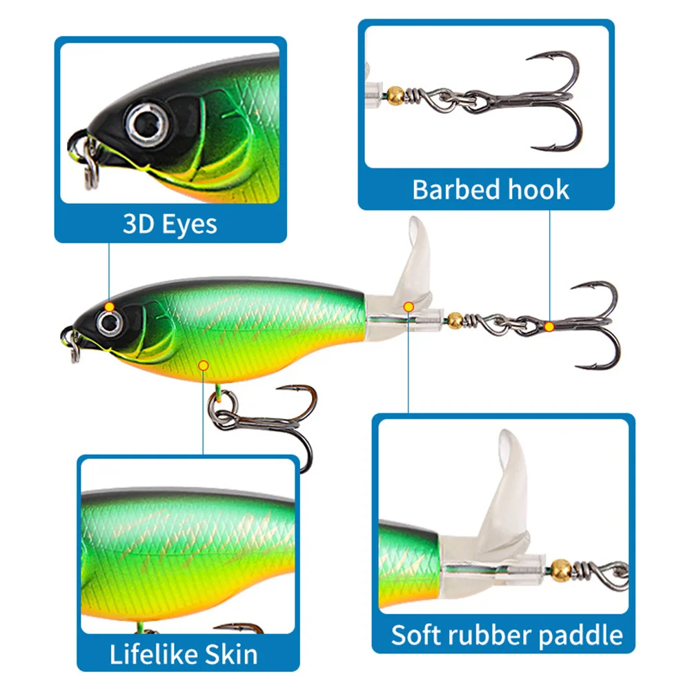 Whopper Plopper – Señuelo topwater de superficie con cola giratoria - imagen 5