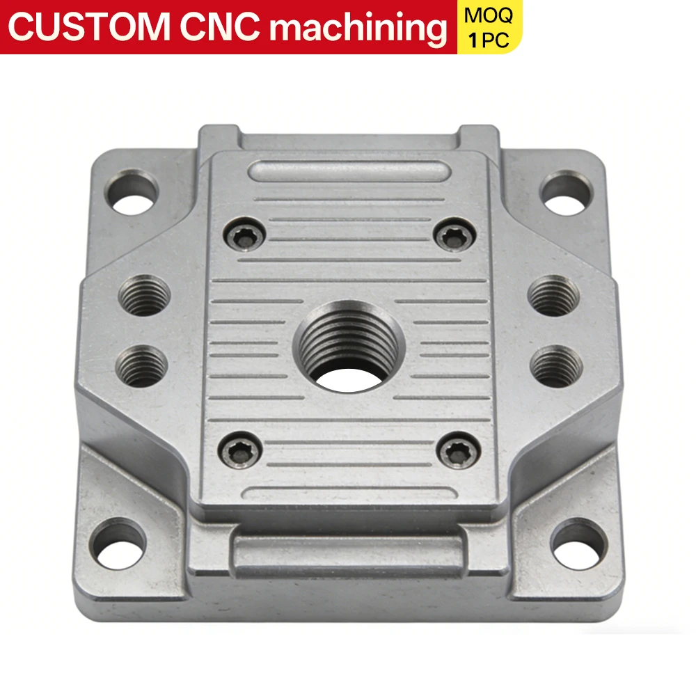 Soporte roscado multiorificio de aluminio CNC de alta precisión - imagen 3