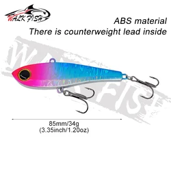WALK FISH Señuelo Vib 34 g – Sonajero alta vibración para lubina y atún
