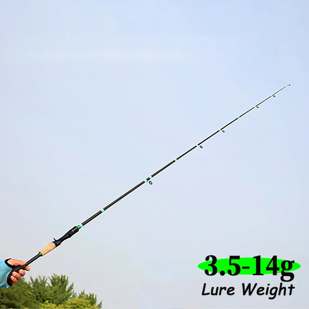 Caña de viaje Baitcasting Carbono Rápida – Lucio y Trucha