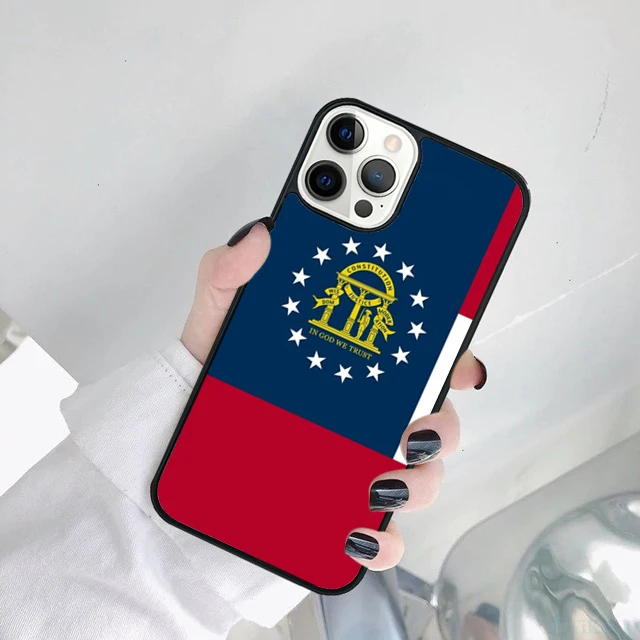 Detalle de la funda iPhone con bandera de Georgia