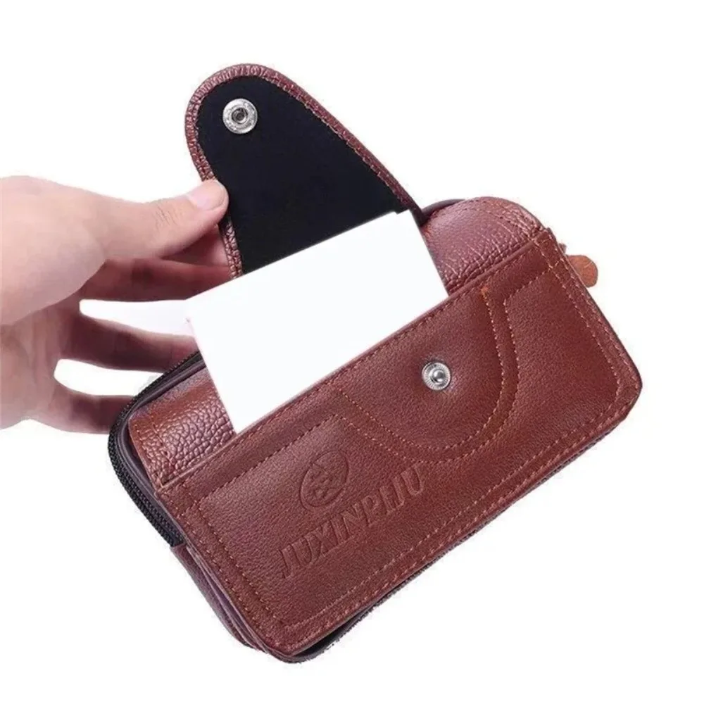 Riñonera vintage en negro, estilo piel PU