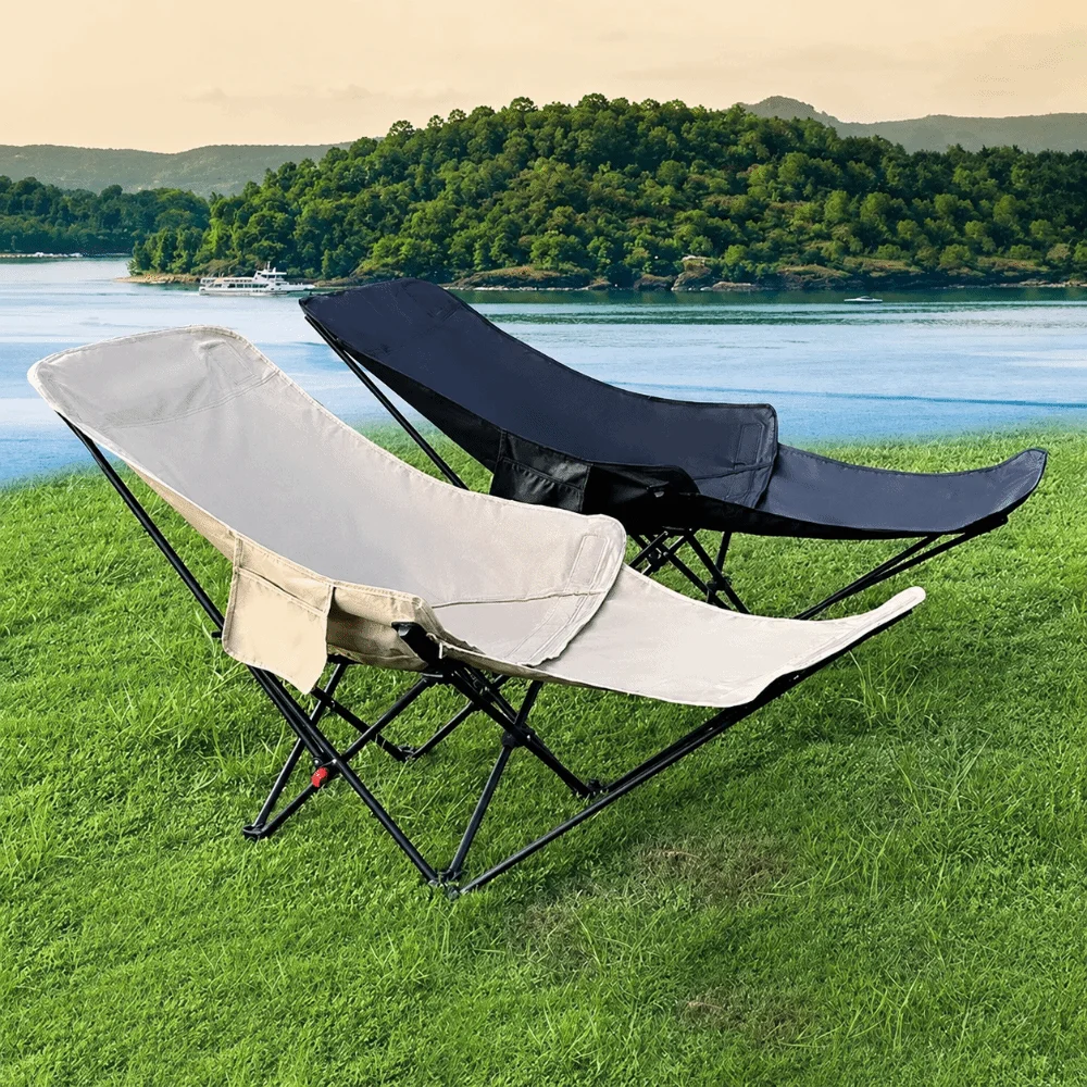 Silla plegable ligera de camping tipo luna para pesca y picnic - imagen 4