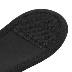 Funda de tela para carrete de pesca con gancho, negra