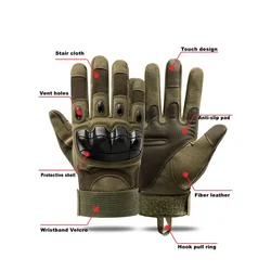 Guantes de pesca táctiles con dedos completos – Protección exterior