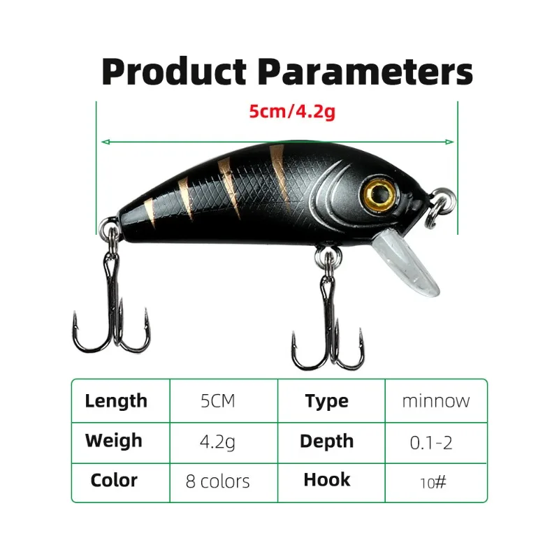 Señuelo minnow Crankbait y Swimbait para trucha de mar y perca - imagen 3