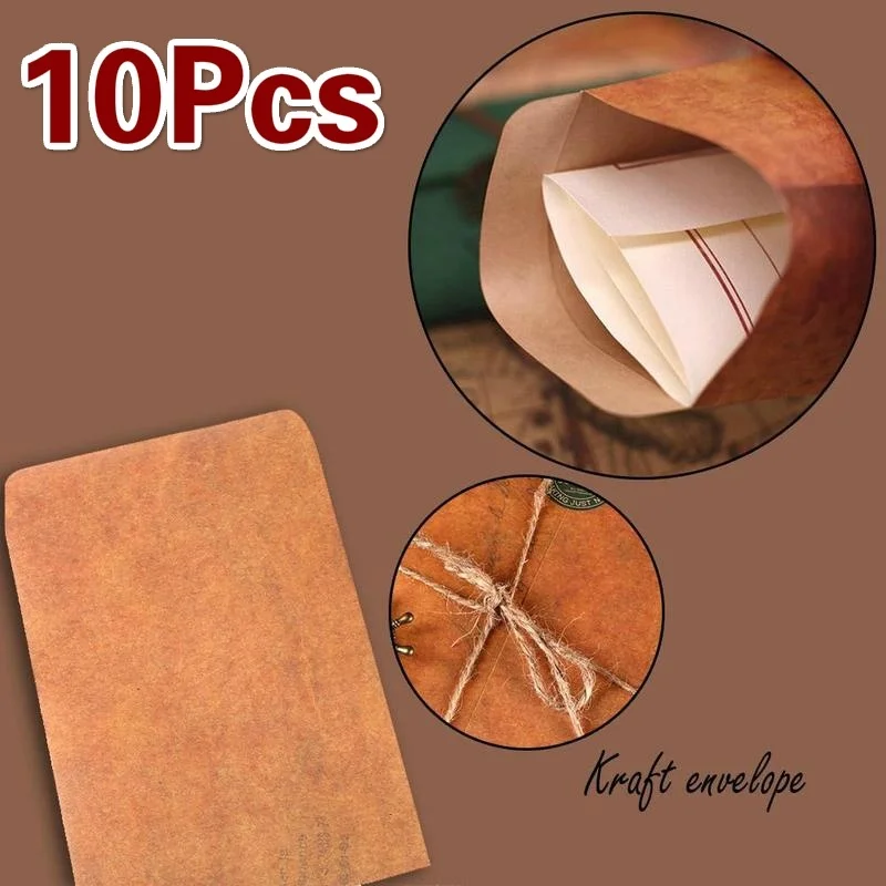 Sobre de papel Kraft vintage marrón retro