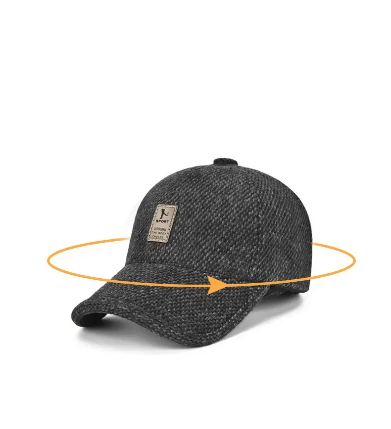 Gorra de protección solar para hombre de mediana edad, vista lateral