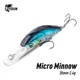 Micro wobblers Minnow duros de buena acción para lubina y lucio