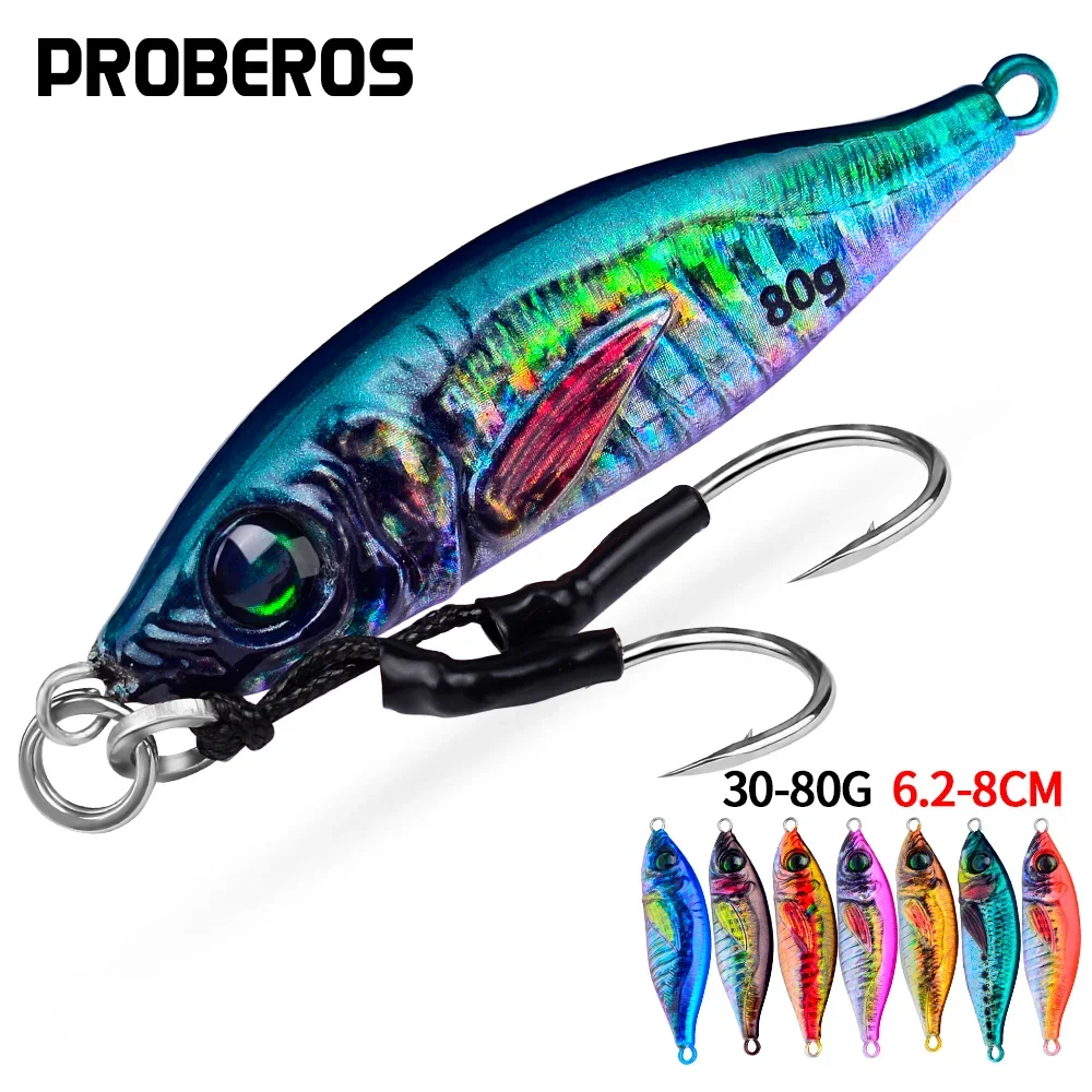 PROBEROS Jerkbait metálico con ojos 3D y acabado luminoso y para lucio - imagen 4