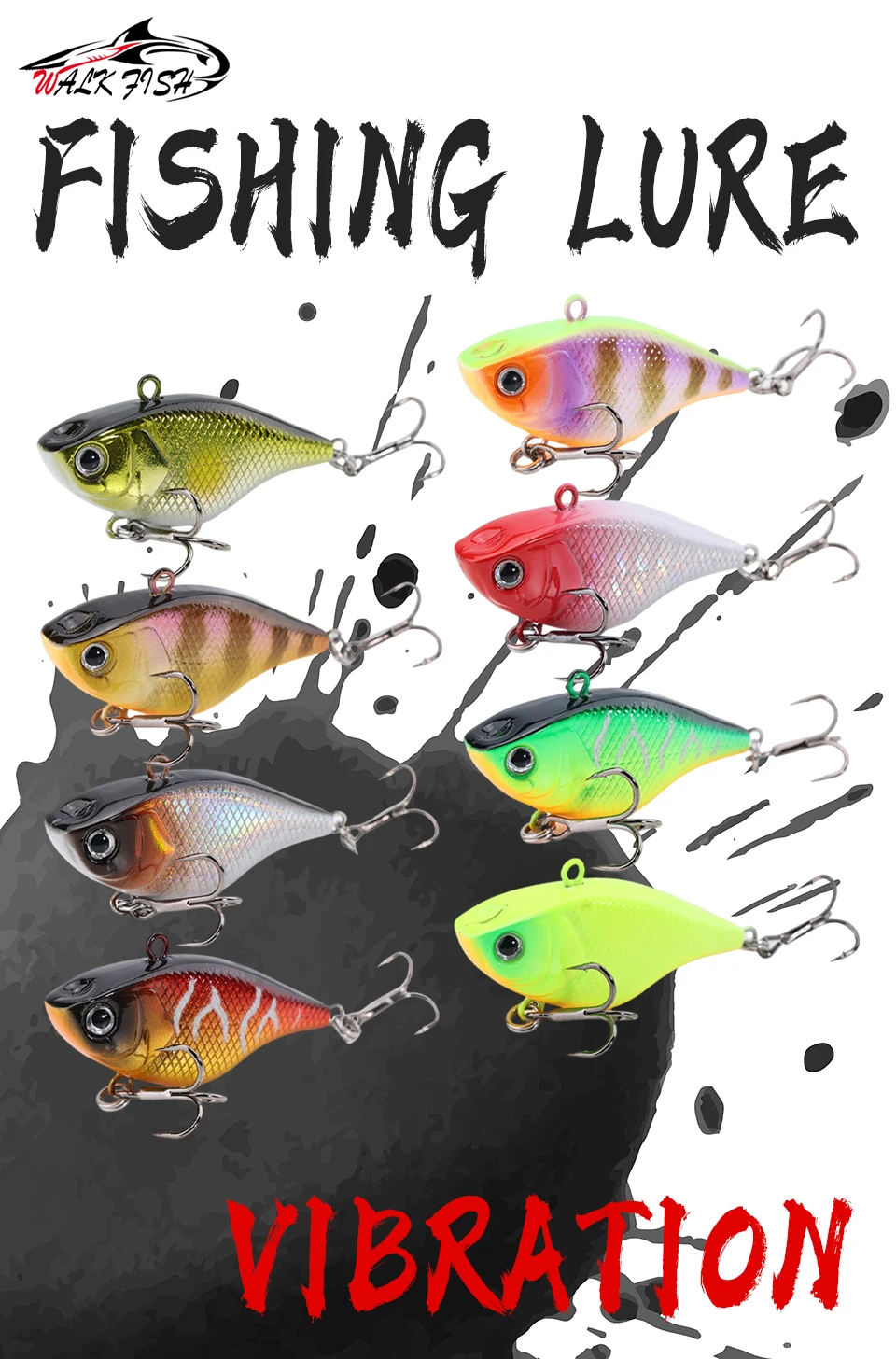 Señuelo WALK FISH VIB en colors variados