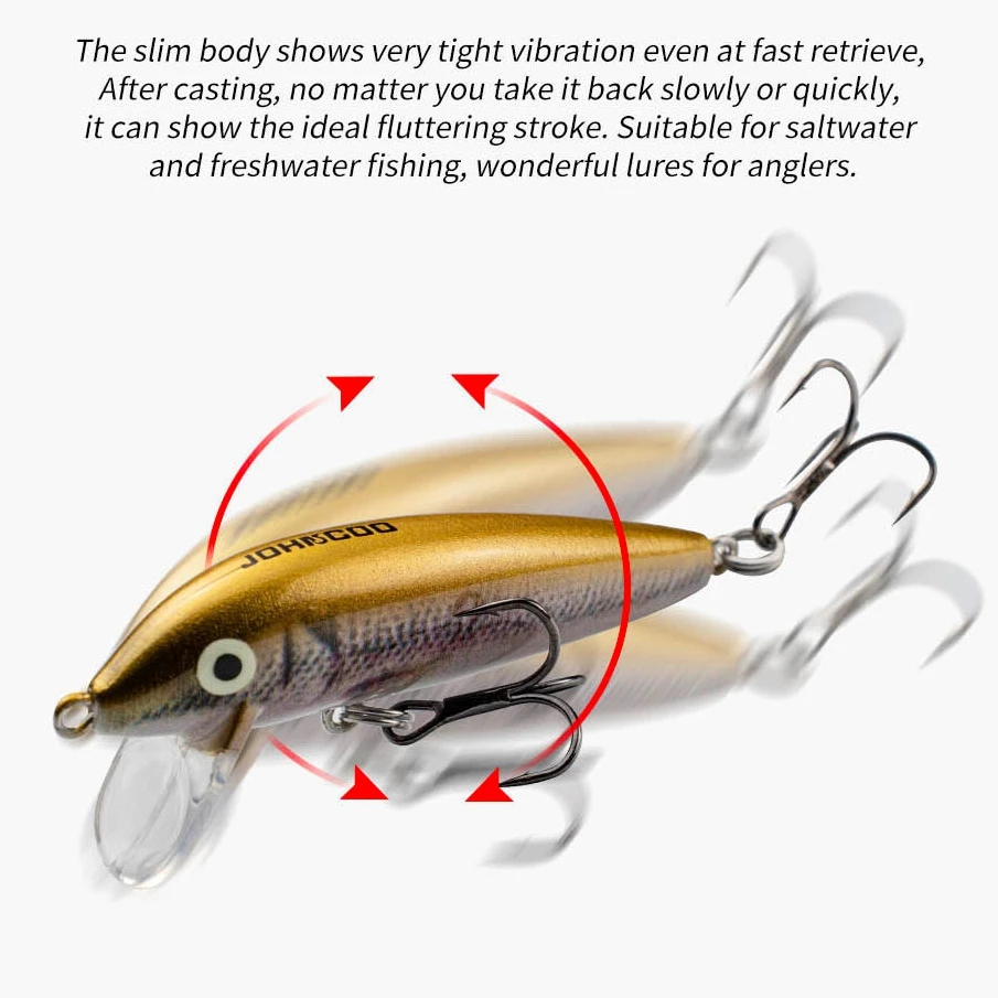 Minnow señuelo hundimiento trucha agua dulce cebo artificial