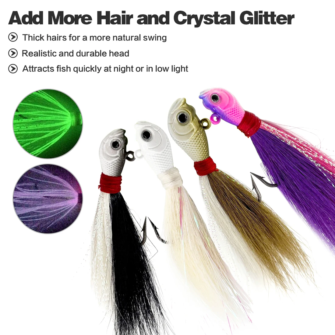 FishTrip Jig Head Bucktail 7-56g Multicolor - Trucha y Lubina Mar - imagen 3