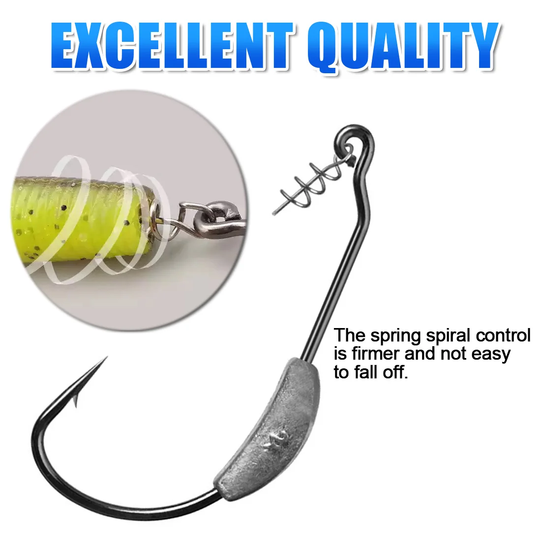 Jig Head lastrados FishTrip – Anzuelos para vinilo y Texas rig - imagen 3