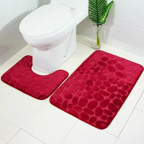 Juego de alfombras antideslizantes para baño