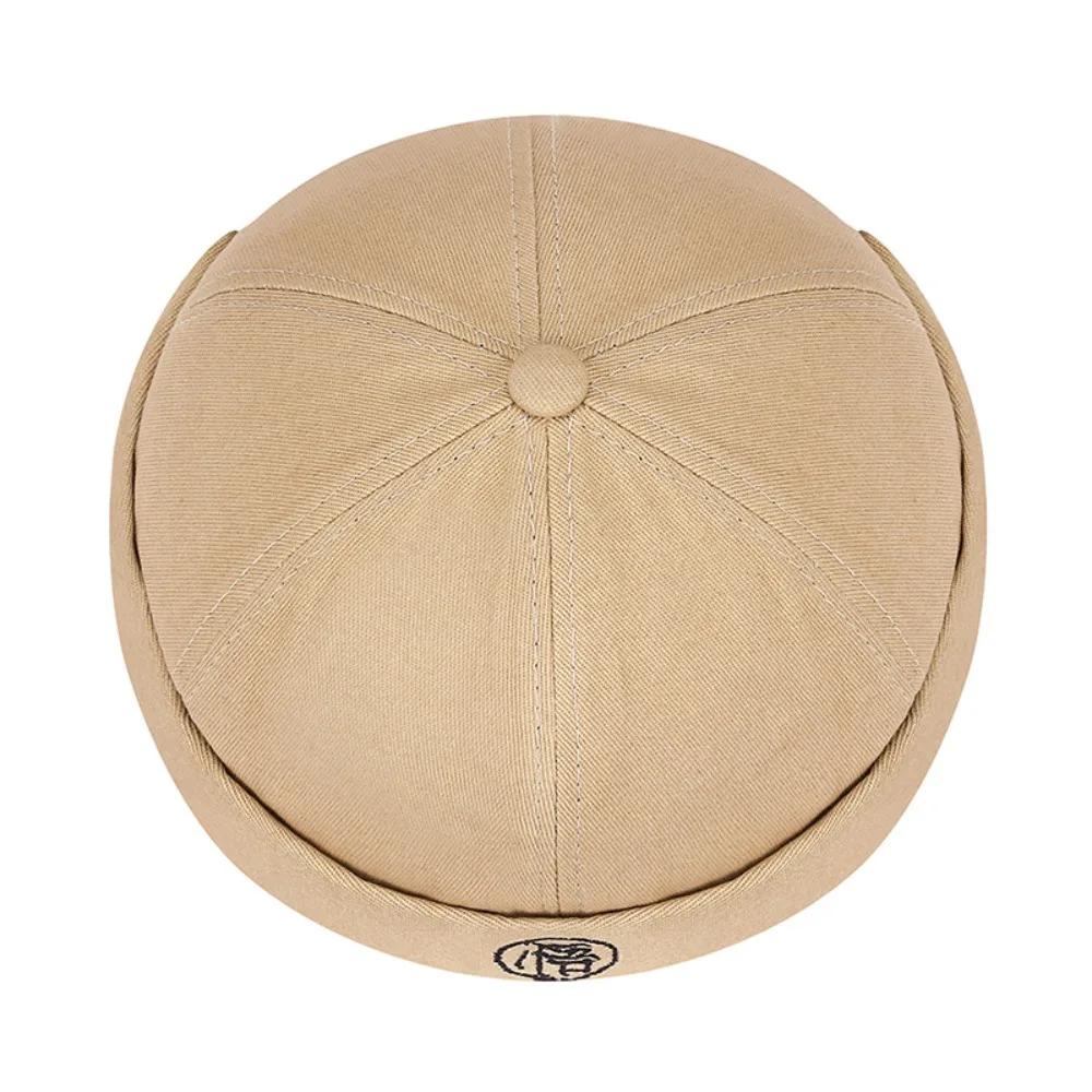 Vista del gorro redondo de algodón en estilo vintage