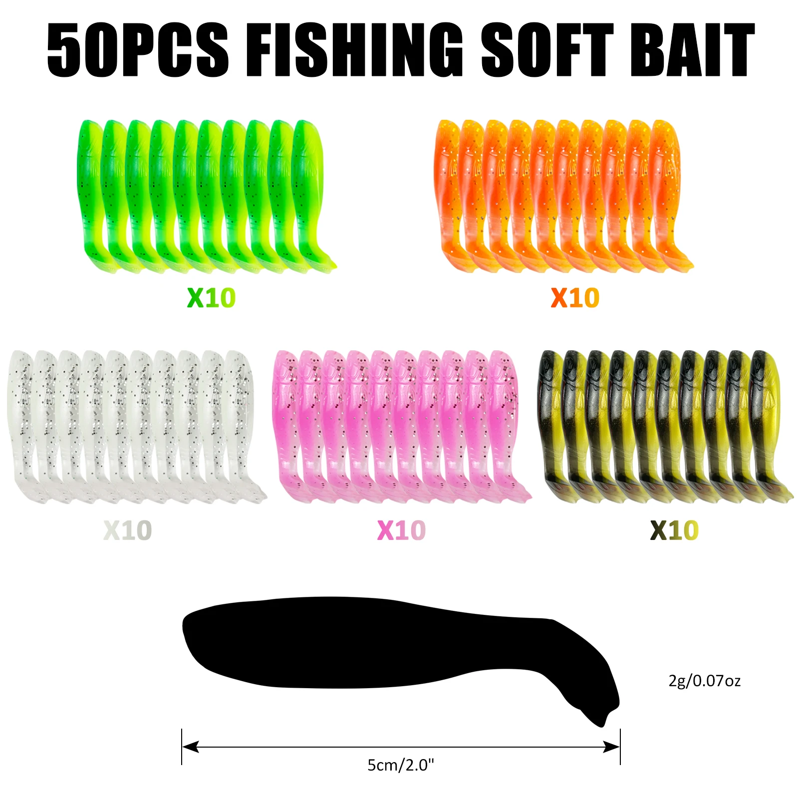 Larvas tipo swimbait con movimiento tipo grub