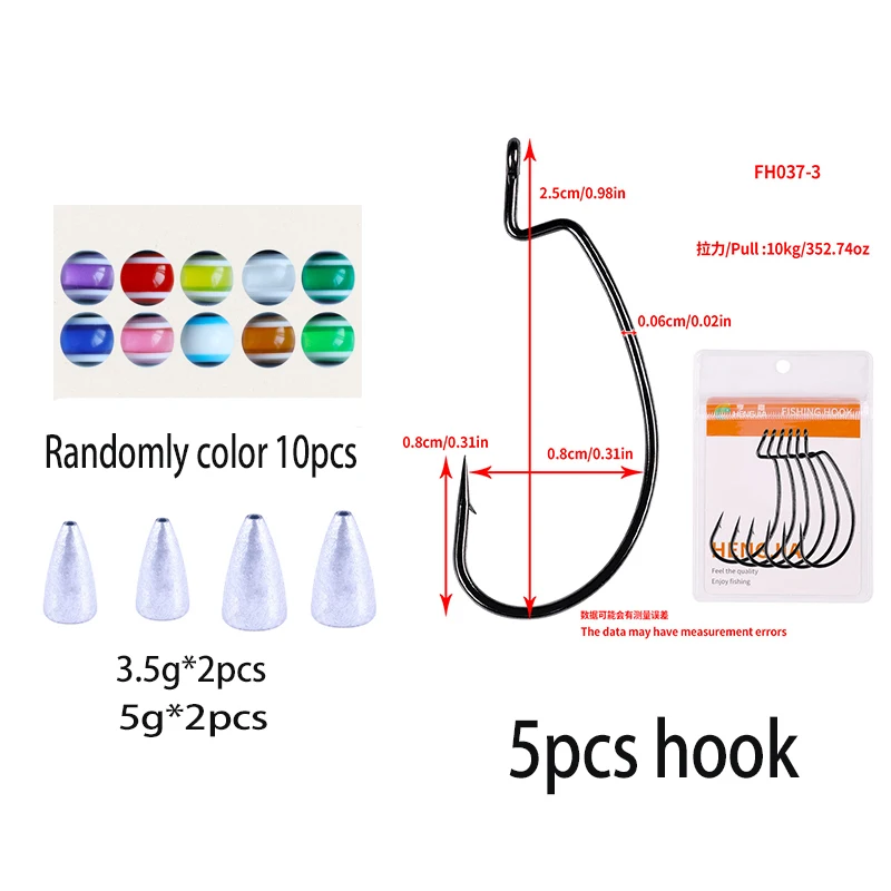 Gusanos de colores variados incluidos en el kit