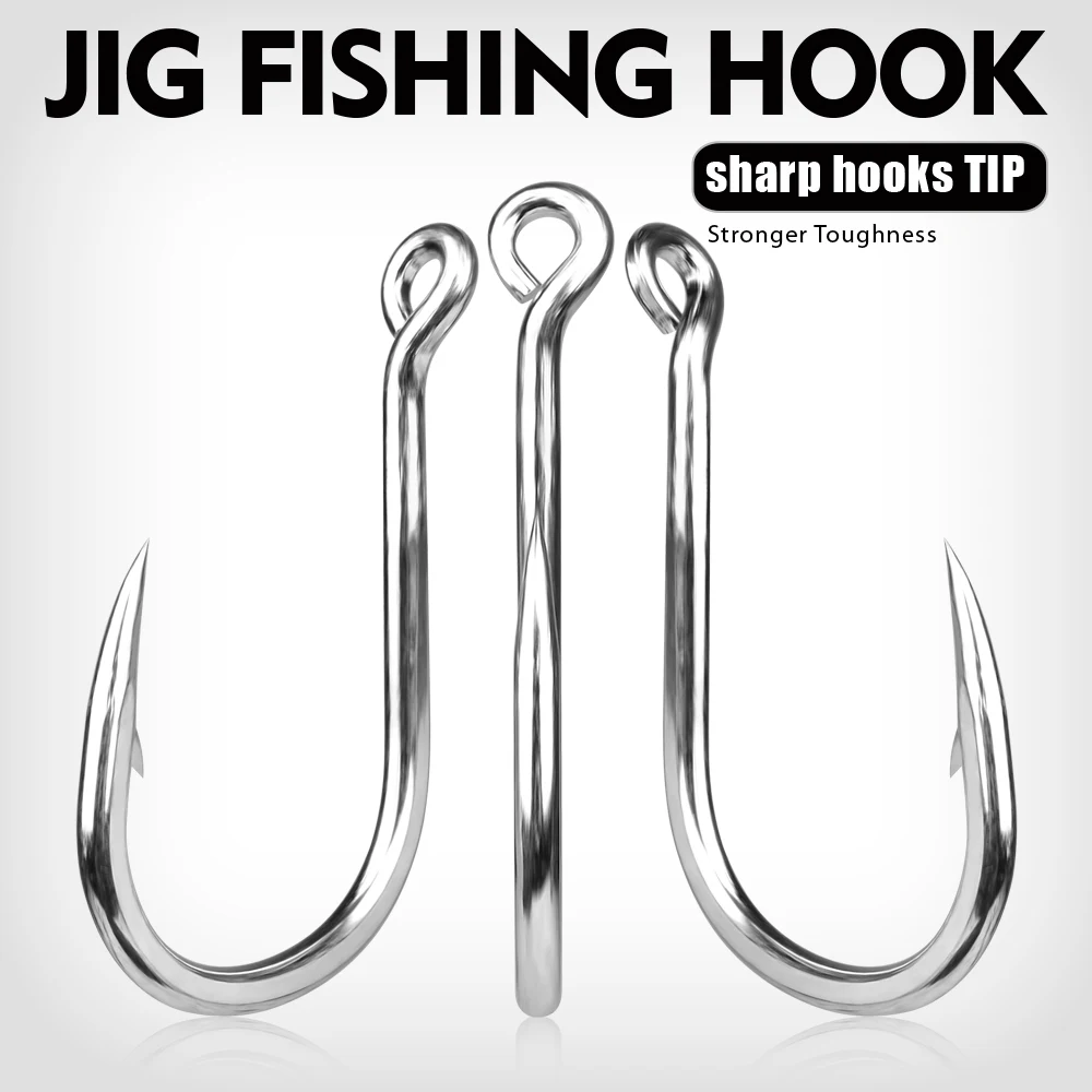Detalle de anzuelos para jig vertical