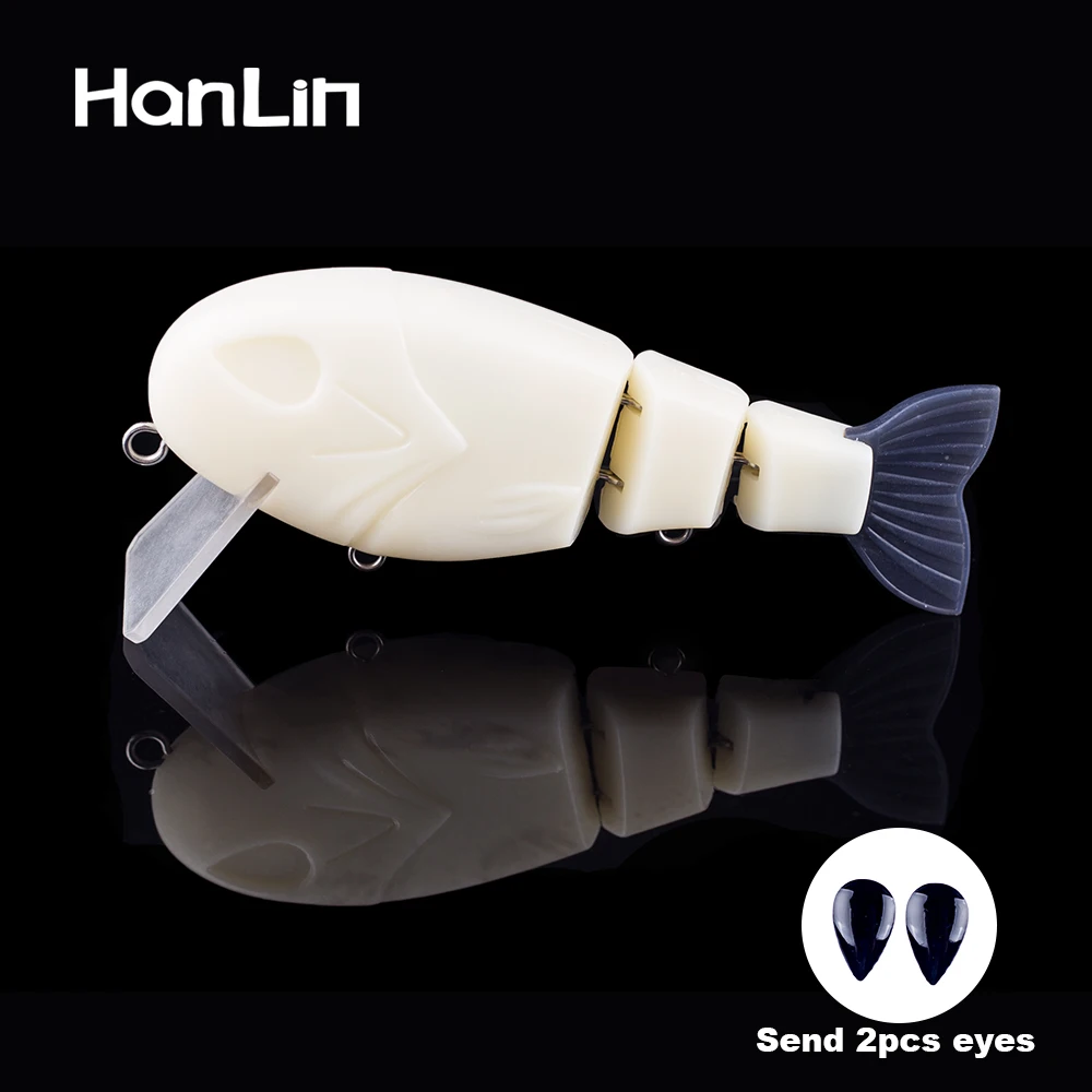Hanlin Swimbait articulado flotante de cola blanda tipo Wobbler