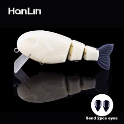 Hanlin Swimbait articulado flotante de cola blanda tipo Wobbler