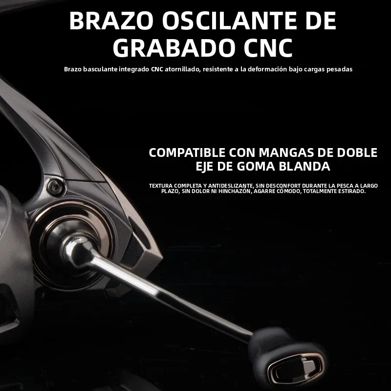 Carrete de spinning DEUKIO agua salada doble guía fibra de carbono - imagen 3