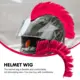 Peluca Mohawk sintética para casco de moto con adhesivos reutilizables