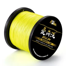 Línea Dyneema PE trenzada para señuelos en salada, antiabrasión