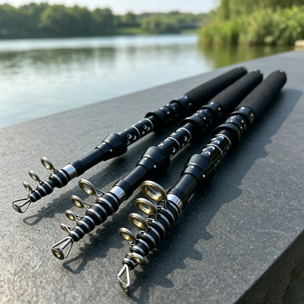 Caña telescópica de pesca portátil para ríos y lagos al aire libre - imagen 2