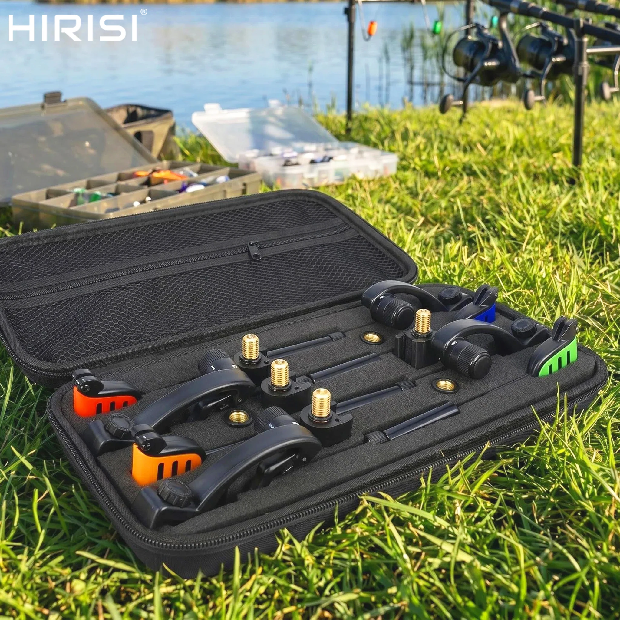 Indicadores de picada LED multicolor Hirisi con estuche para carpa - imagen 2